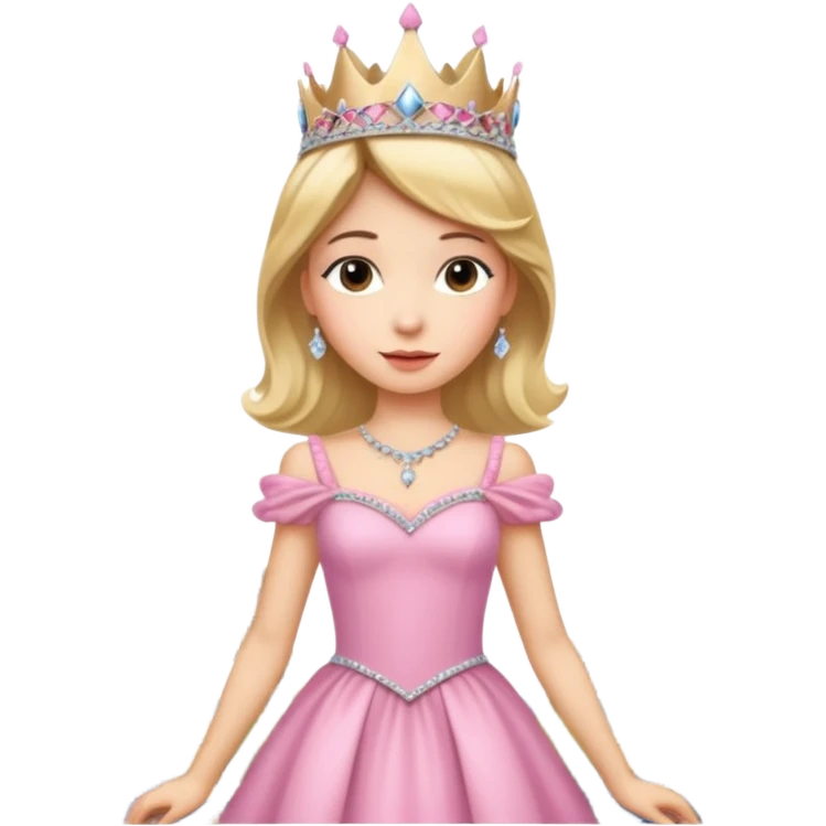 Parisian woman in a princess dress on the Eiffel tower emoji