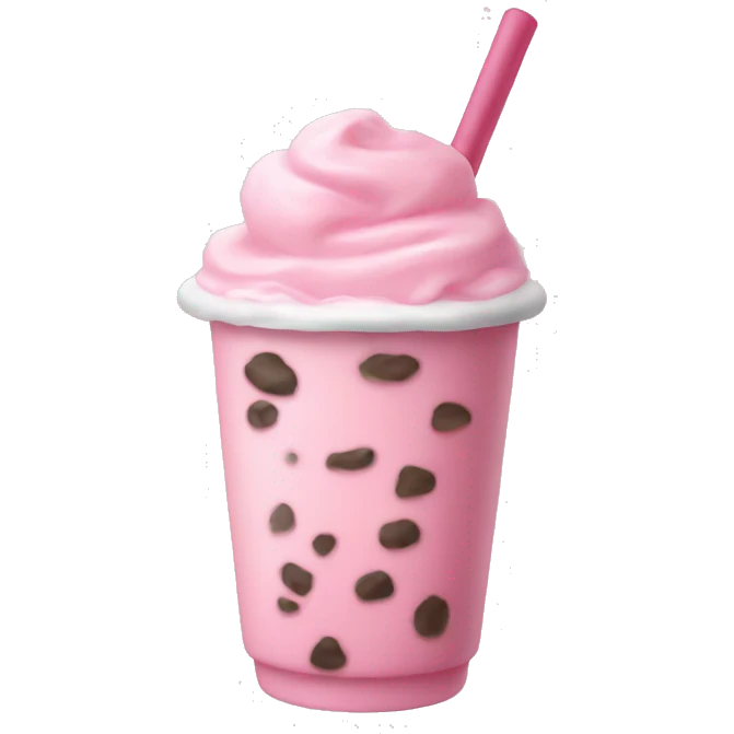 pastel pink boba emoji