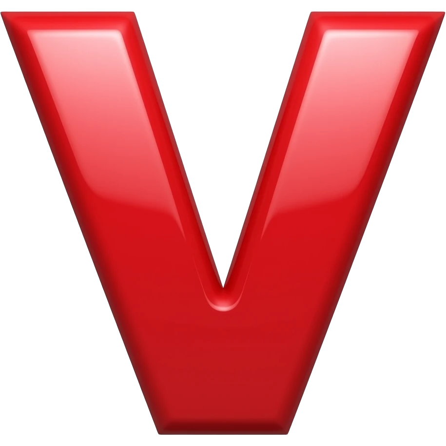 Red v emoji