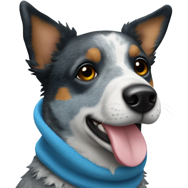 Blue heeler wearing clothes emoji