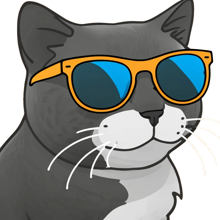 Cat with sunglasses emoji