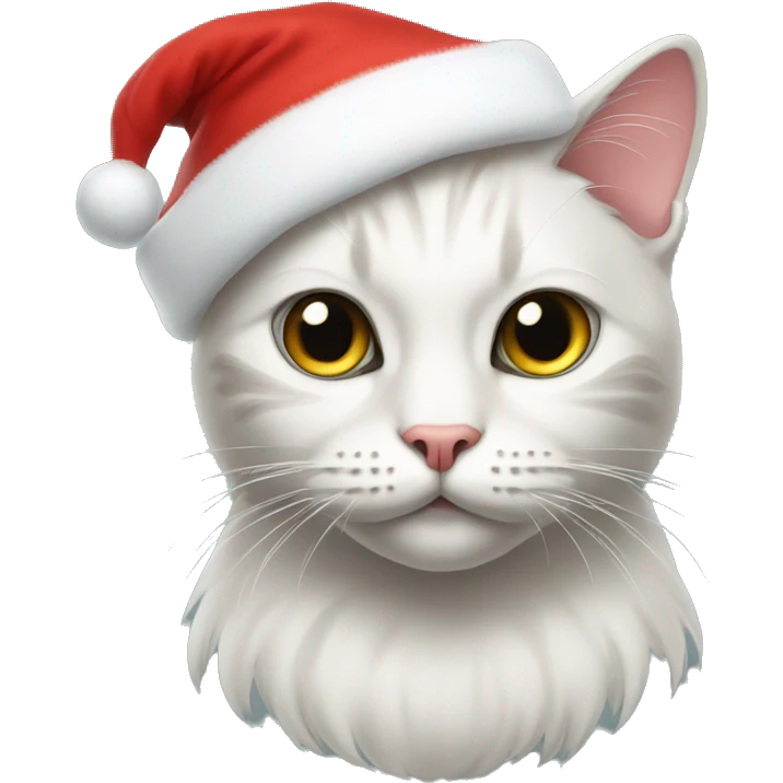 Cat with santa hat emoji