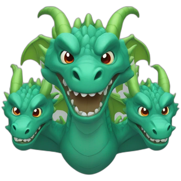 Five headed dragon Friendly emoji