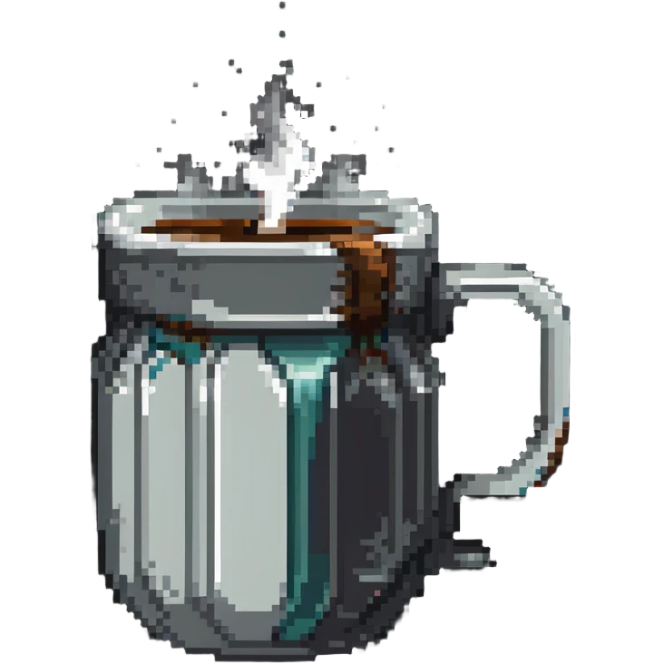 Coffee mug with steam emoji