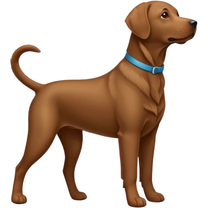 Please make a brown lab one side profile full body like this: 🐕 emoji