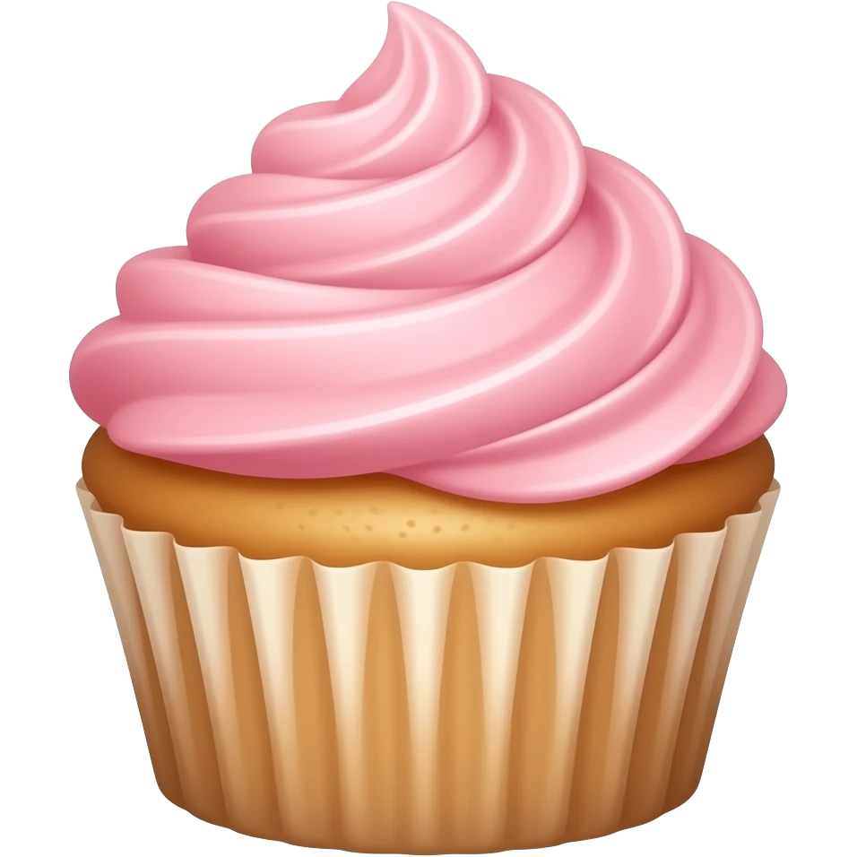 Cupcake with pink icing emoji