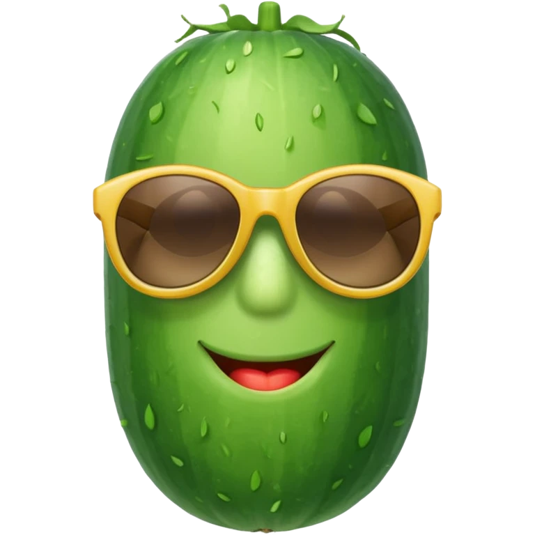cucumber with sunglasses on emoji