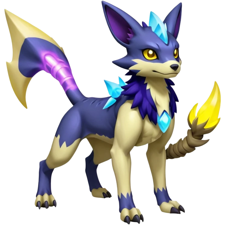 Manectric-Lucio-Cubone-Umbreon-Marowak-Draco-Fakémon-hybrid-creature (full body), 4 legs emoji