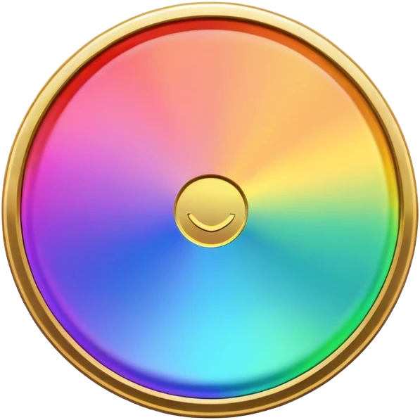 rainbow coin emoji