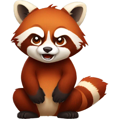 red panda full body angry emoji