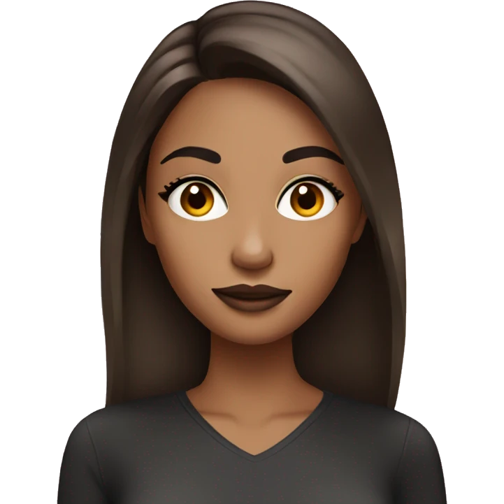 Create a brunette girl doing makeup  emoji