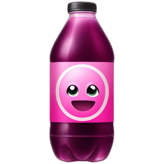 black and pink soda emoji