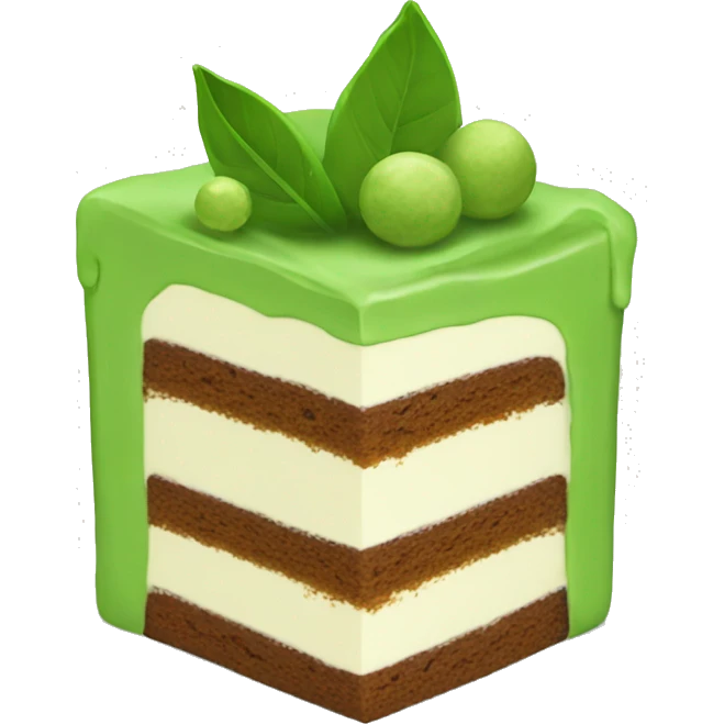 Matcha cake emoji
