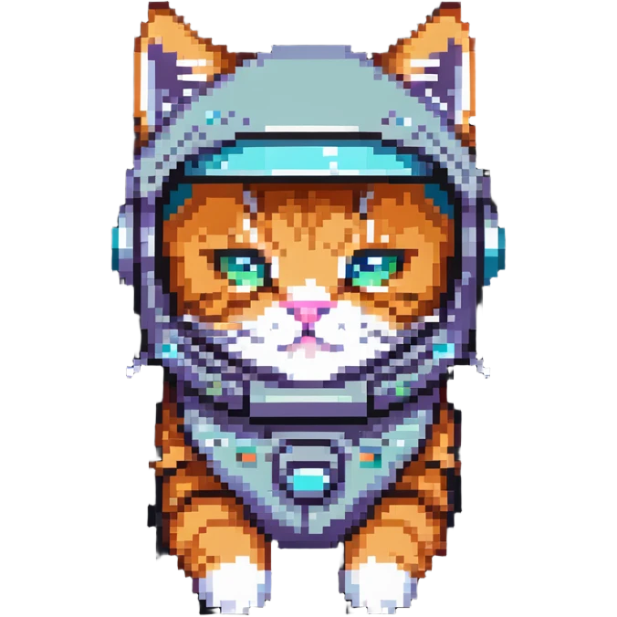 space cat with futuristic visor emoji
