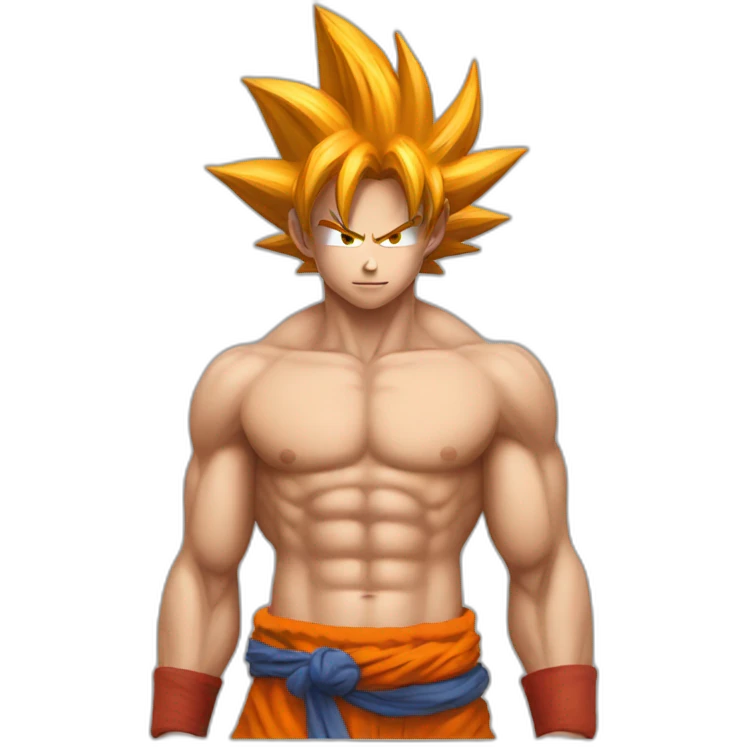 shirtless goku emoji