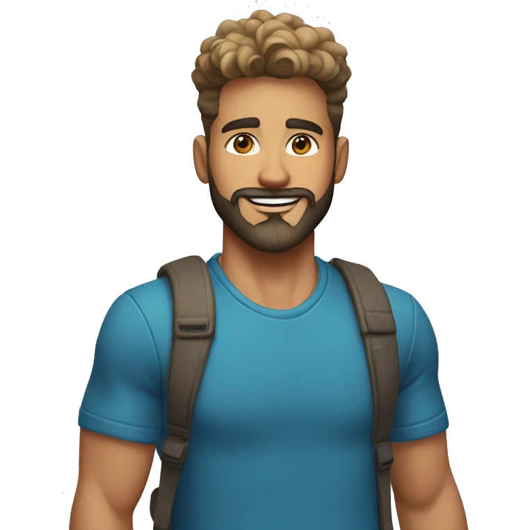 latin-guy-with-taper-fade,-straight-tiktok-guy-front-and-top-of-hair-and-dark-blonde-beard-and-blue-eyes-and-big-nose emoji
