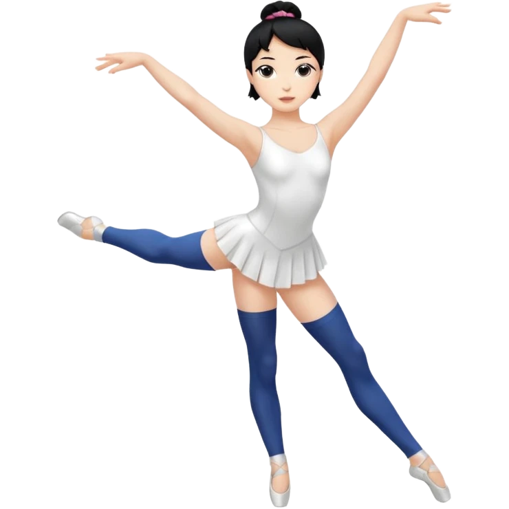 WOMAN BALLET DANCER BLACK HAIR AND NOT IN TUTU emoji