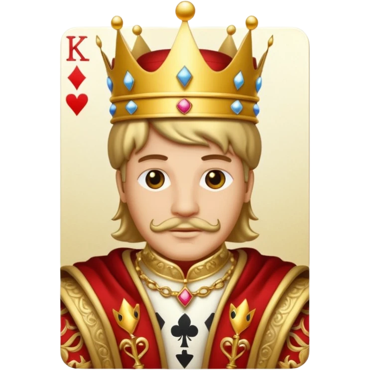 Solitaire card king emoji