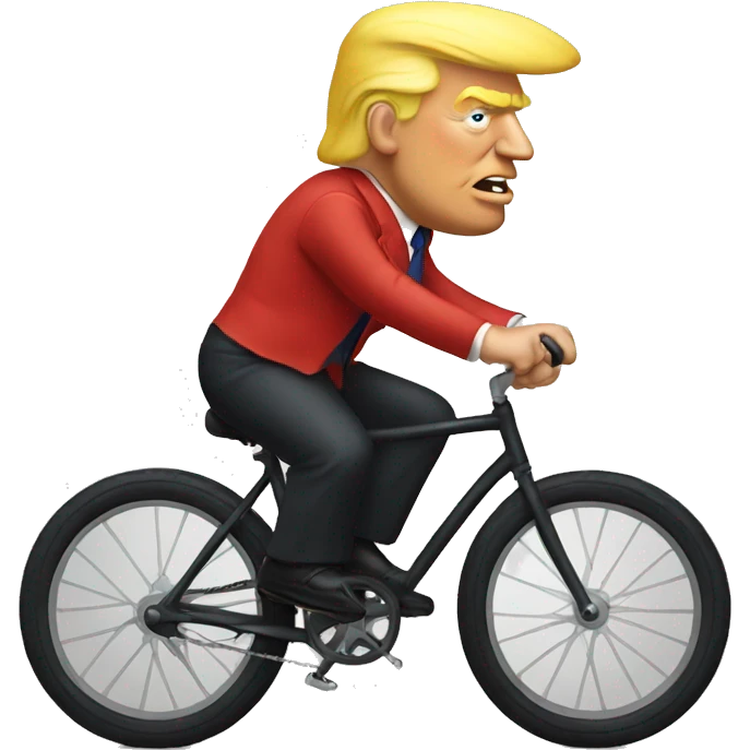 Trump on a bicycle  emoji