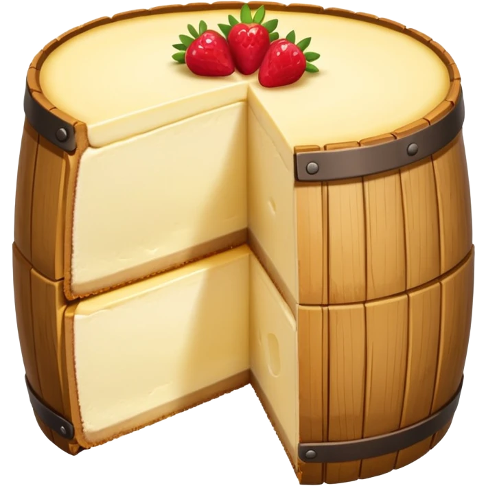 Barrel eating cheesecake  emoji