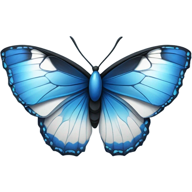 Una mariposa azul emoji