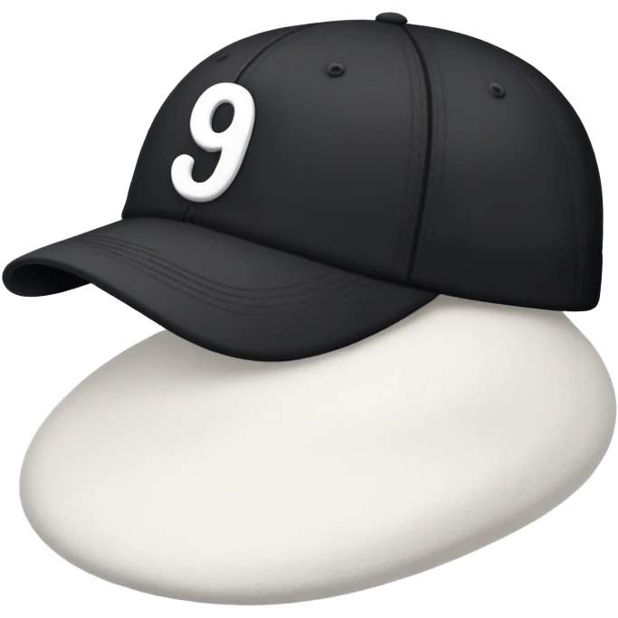 black cap with number “9” on it emoji