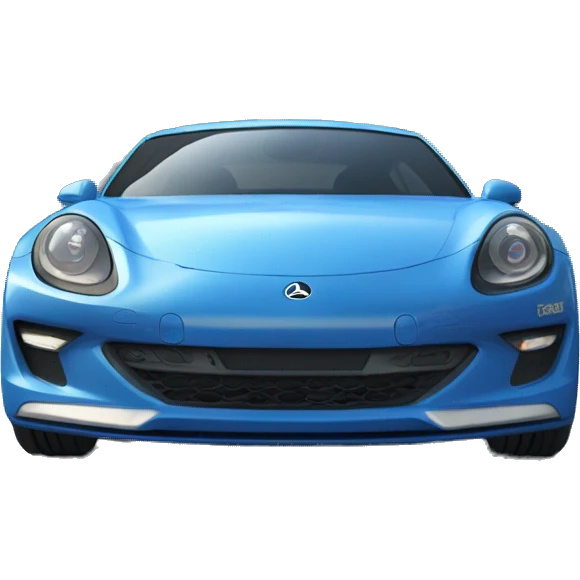 Voiture de sport alpine bleu arrondi emoji