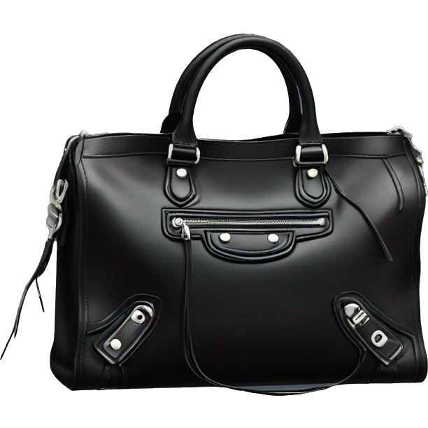 Balenciaga black  city  bag emoji
