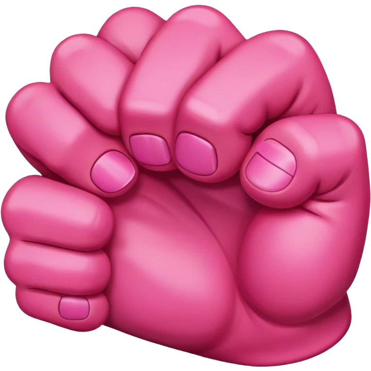 Dark Pink fist  emoji