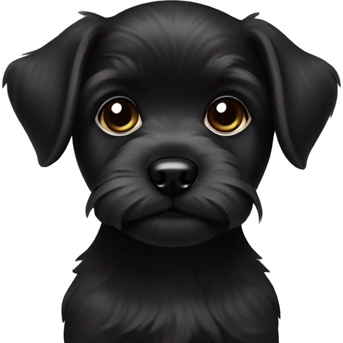 black maltipo puppy emoji