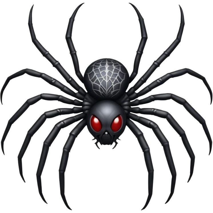 gothic spider, black and silver, mystical and ornate, no background emoji