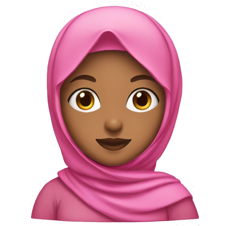 a girl wearing pink hijab emoji