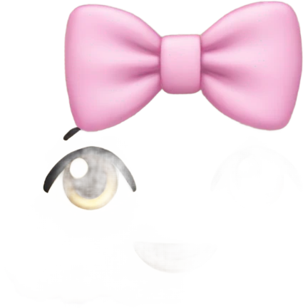 fluffy cream cosmetic bag with a bow emoji