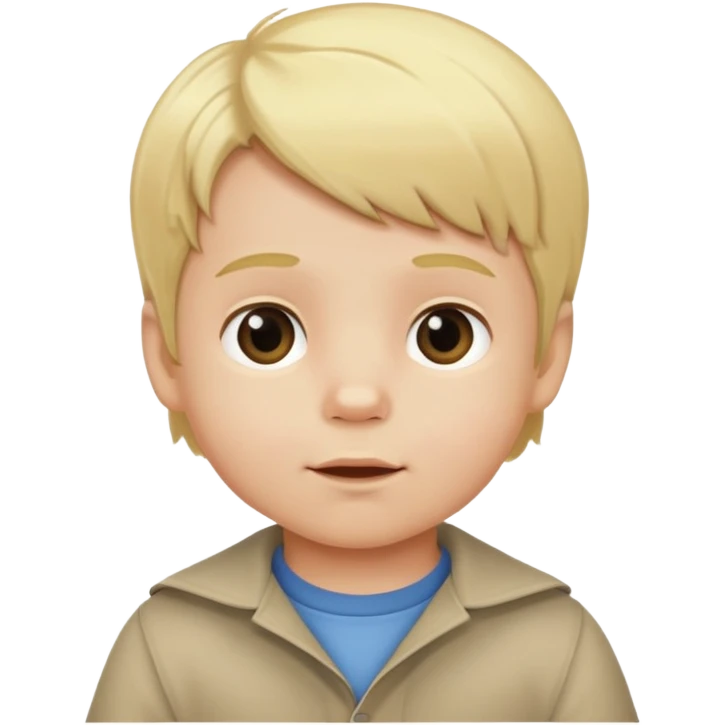 Toddler boy with blonde hair emoji