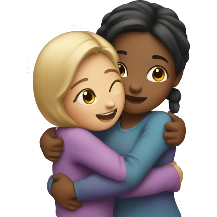 Hugging sisters emoji