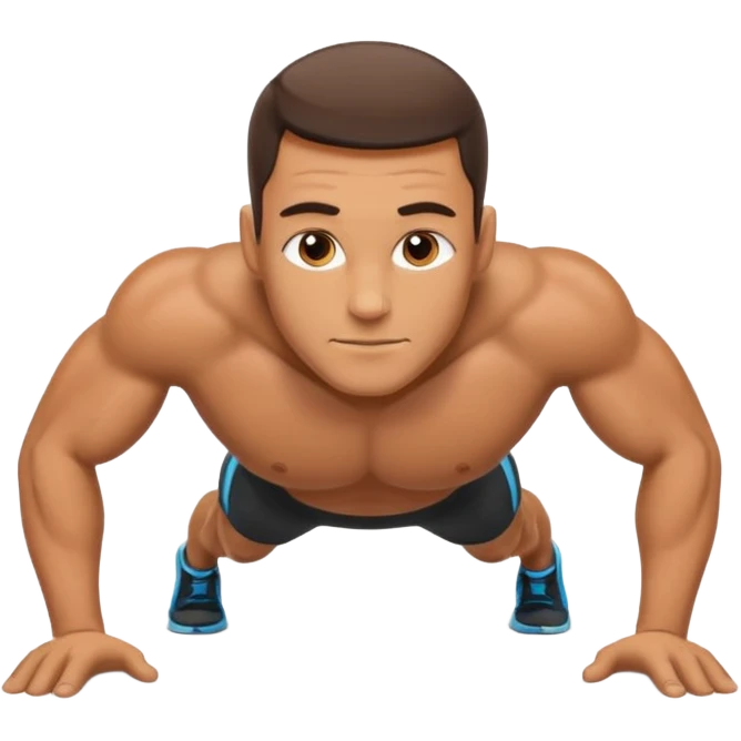 a man pushups emoji
