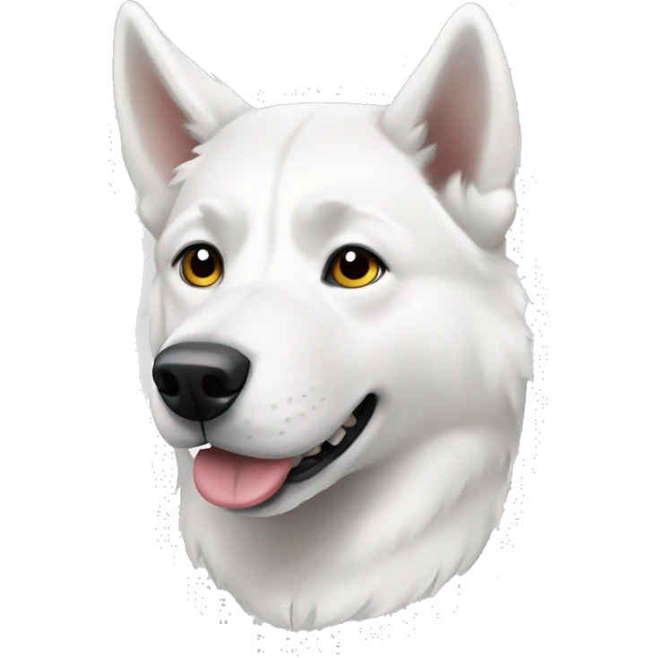 All white husky emoji
