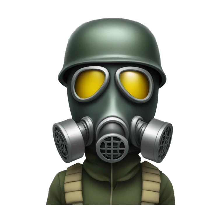 gas mask soldier emoji