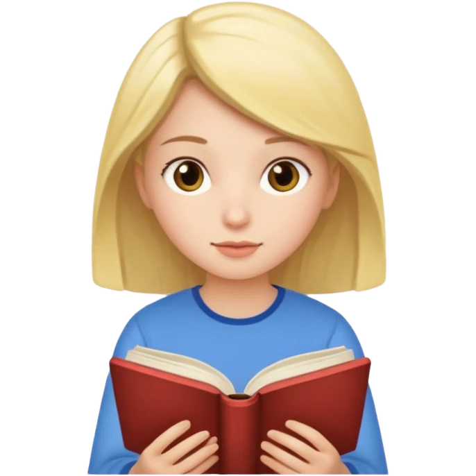 Girl with a book  emoji