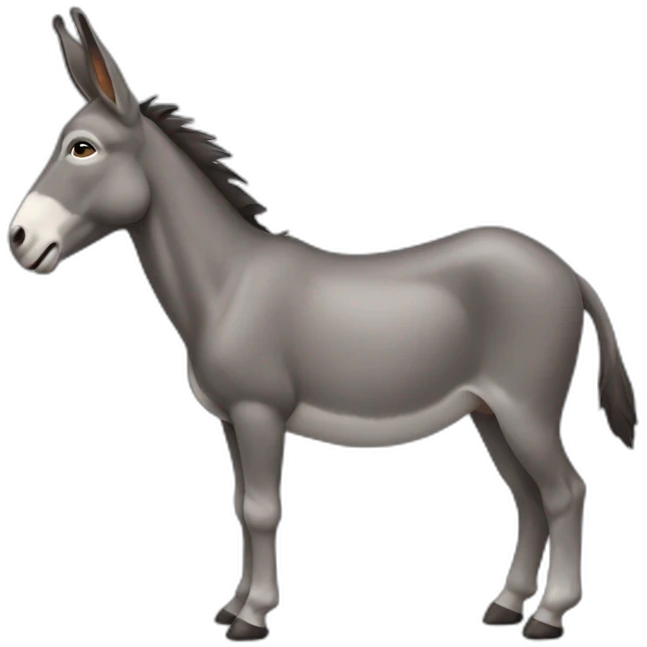 donkey male full body, anatomically correct emoji