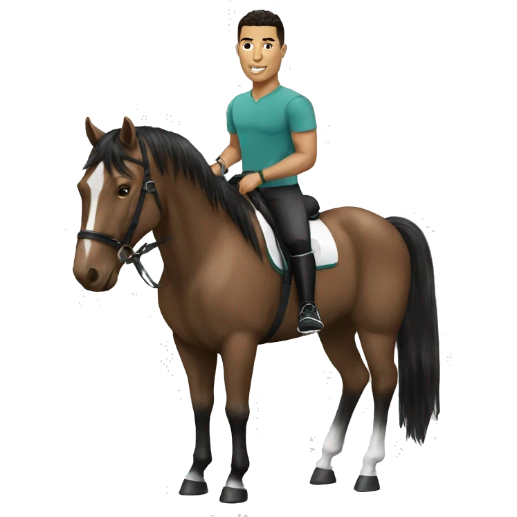 Ronaldo with horse emoji