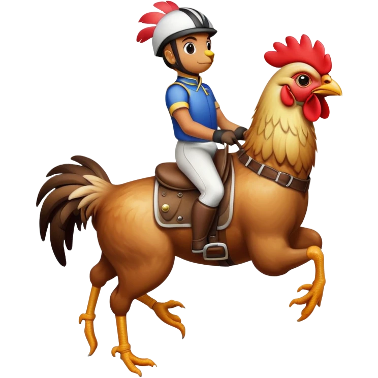 Chicken jockey  emoji