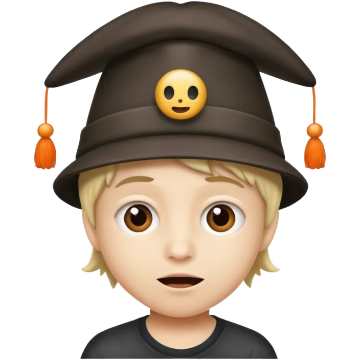 A kid wear crazy on tv. emoji