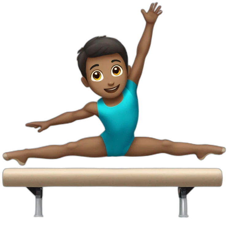 Boy Gymnast who is doing pommel horse emoji