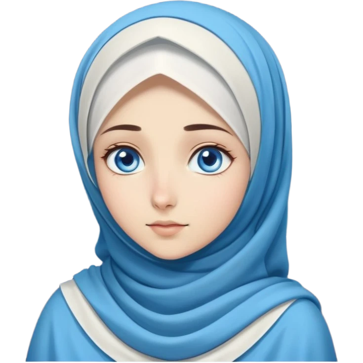 Turkish beautiful finish Konya girl blue eyes with moon hijab dress and watching the moonlight sky on the ground  emoji