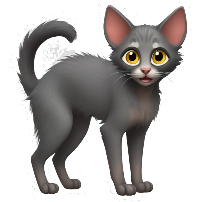 Lykoi Cat full body emoji