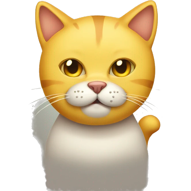 Sick yellow cat emoji