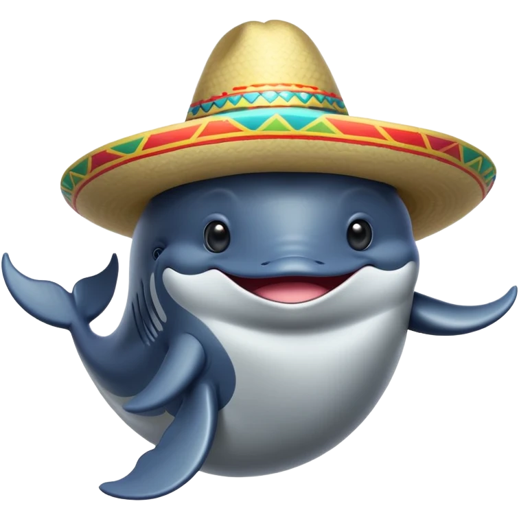 A whale wearing a sombrero  emoji