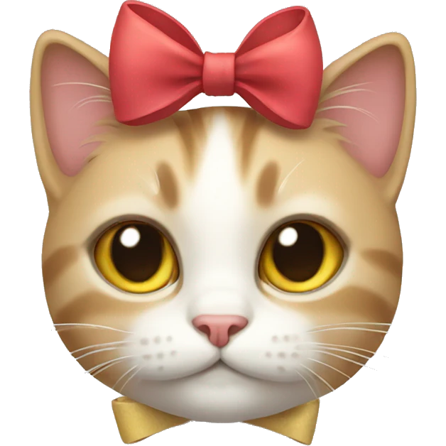 Cat with bow  emoji