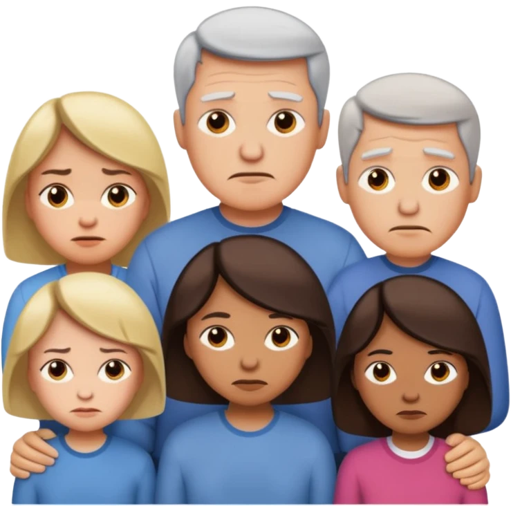семья где 1 человек недоволен  emoji